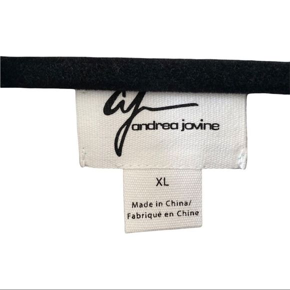 NWT ANDREA JOVINE SAGE/HEATHER GREY WRAP SWEATER cardigan SIZE XL - Picture 2 of 7